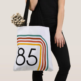 Tote Trendy Retro Rainbow Stripes Bolsa de 1985