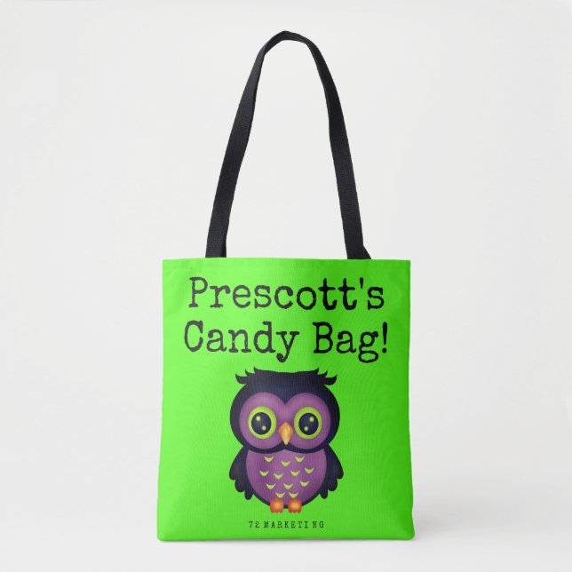 Tote Truque de Halloween personalizado ou Bolsa de Bag  (Frente)