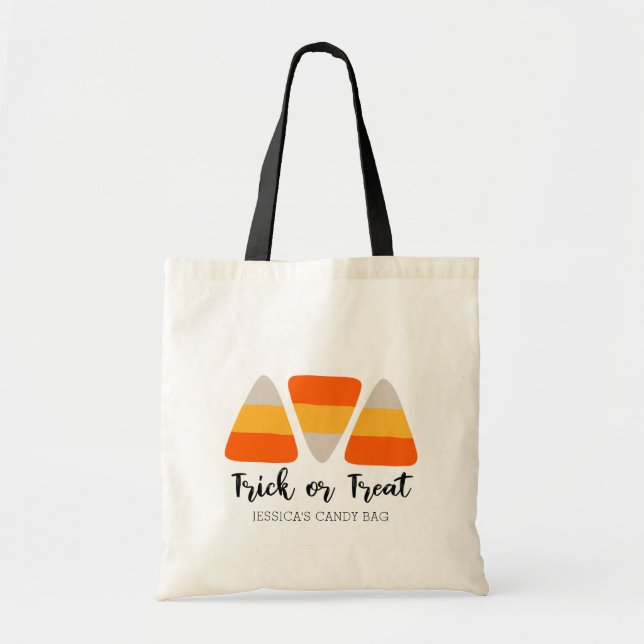Tote Truque de milho doce ou bolsa de chocolate do Hall (Frente)