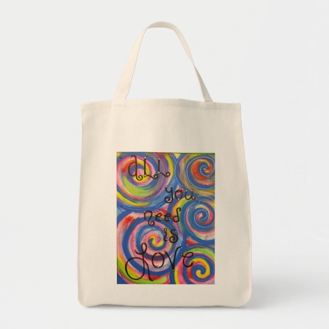 Tote "Tudo que você precisa é o bolsa do amor" (Frente)