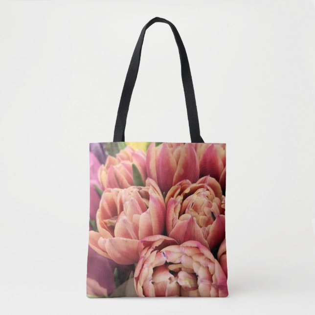 Tote Tulipas rosa - bolsa (Frente)