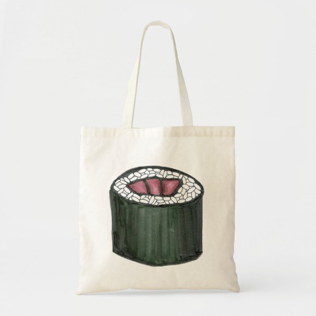 Tote Tuna Sushi Roll Comida Japonesa Maki Fish Bolsa (Frente)