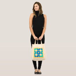 Tote Turquoise-Lemon Bolsa Floral
