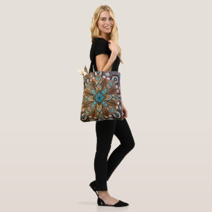 Tote Turquoise Mandala Bolsa
