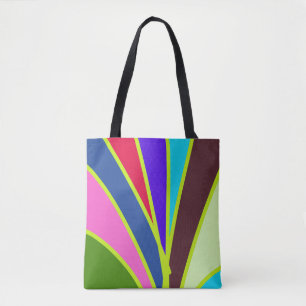 Tote Um bolsa de padrão uniforme de multicores vibrante