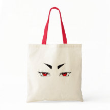 Uma bela bolsa com olhos vermelhos intensos