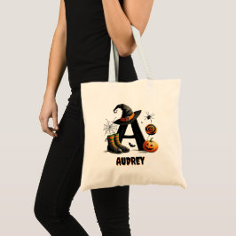 Tote Uma Bolsa de Doces de Halloween Fofa com Letra Ini