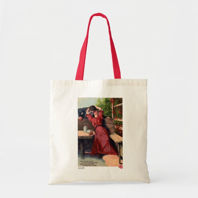 Tote Uma Bolsa de Postais Vitorianos A Kiss (Frente)