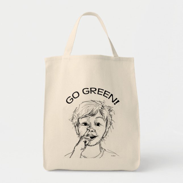 Tote Vai o verde! O bolsa do mantimento (Frente)