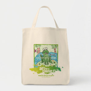 Tote Verde "arte para o bolsa $15,95 de uma causa"