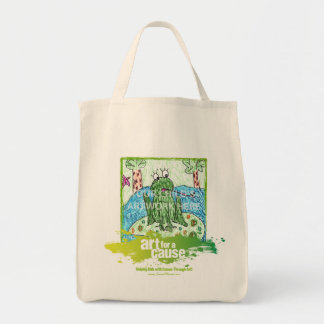 Tote Verde "arte para o bolsa $15,95 de uma causa"