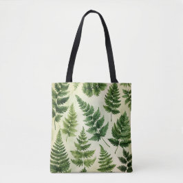 Tote Verde tropical Bolsa de aquarela