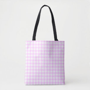 Tote Verificação Lilac por todo o bolsa