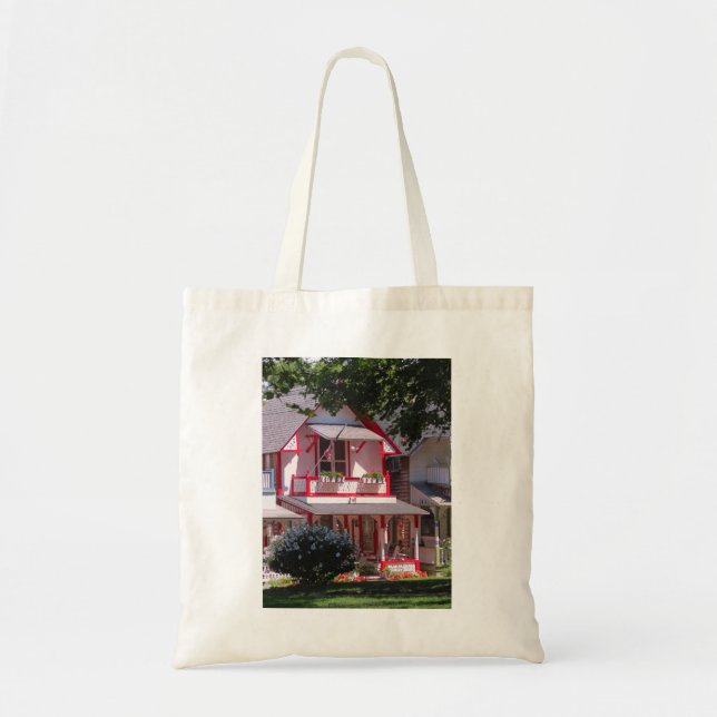 Tote Vitoriano Vermelho e Branco - Bolsa B do Vineyard  (Frente)