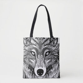 Tote Wolf Face Bolsa