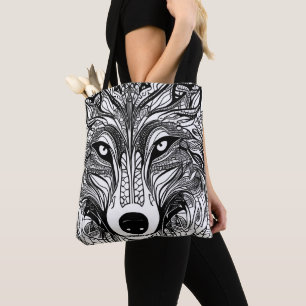 Tote Wolf Face Bolsa