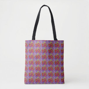 Tote Zekela Art design abstrato flores Bolsa