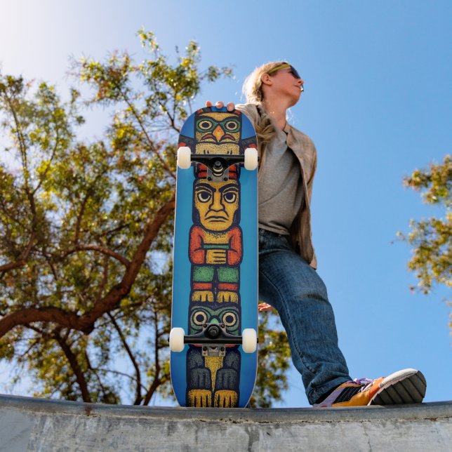 Tótem Colorido Skate Unisex (Ao ar livre 1)