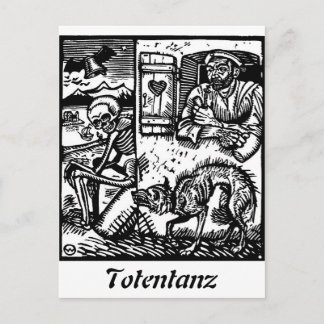 Totentanz Death aguarda cartão postal