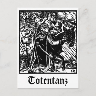 Totentanz Death escolta um cartão postal da Mãe e