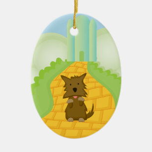 Toto no Enfeites de natal da estrada Yellow Brick