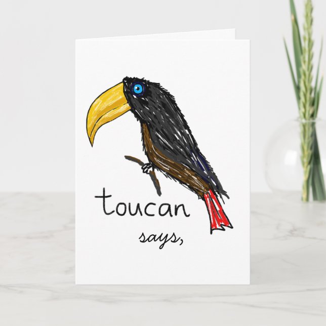 Toucan diz cartão de aniversário (Frente)