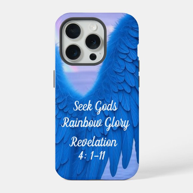 Tough capa para iPhone 15 16 Pro Max Asas de Anjo  (Verso)