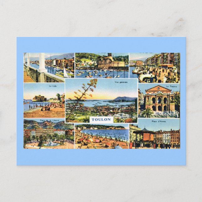 Toulon, cartão adiantado do multiview, 1920 (Frente)