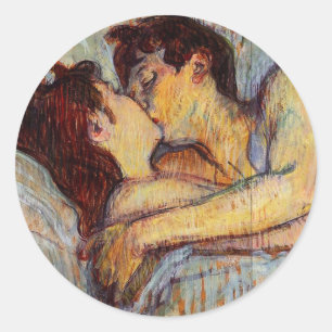 Toulouse-Lautrec na cama as etiquetas do beijo