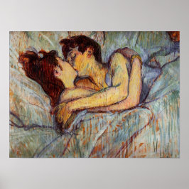 Toulouse-Lautrec Na Cama Poster De Beijo