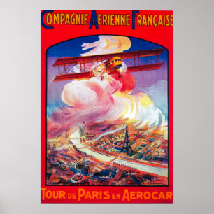 Tour de Paris, França, no Aerocar Poster Europe