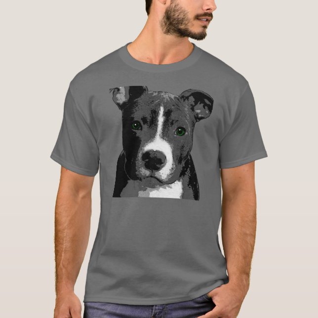 Touro Grande Cachorro Verde Grande Camiseta de Olh (Frente)