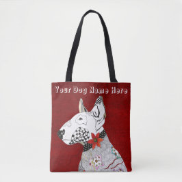 Touro Terrier Tote Bag, bonito e colorido