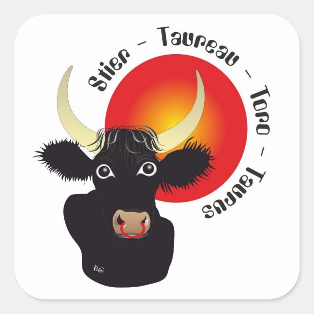Touro - Tierkreiszeichen autocolante (Frente)
