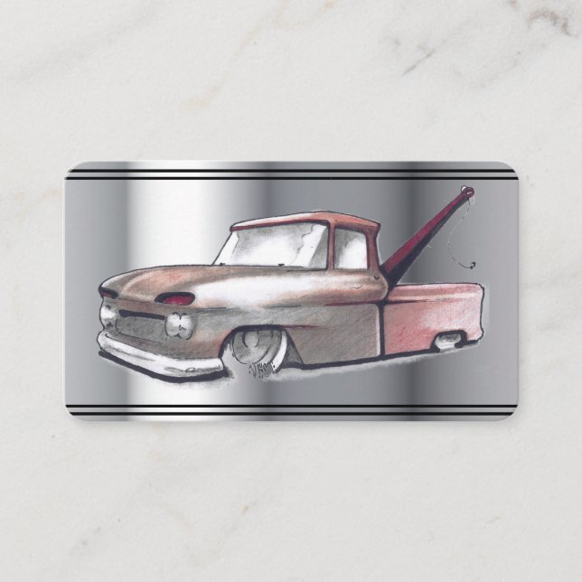 Tow Truck desenho Auto cartão de visita (Frente)