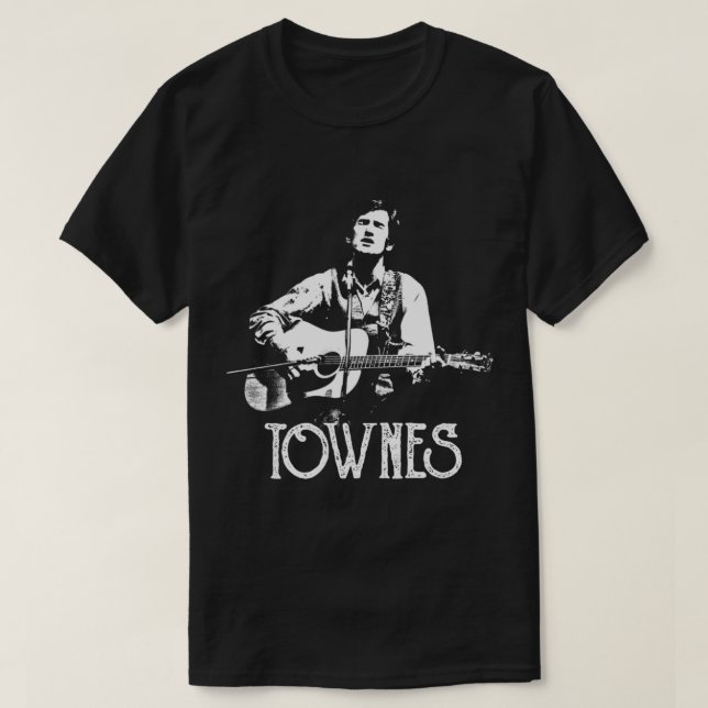 Townes Van Zandt - White Stencil Essential T-Shirt (Frente do Design)