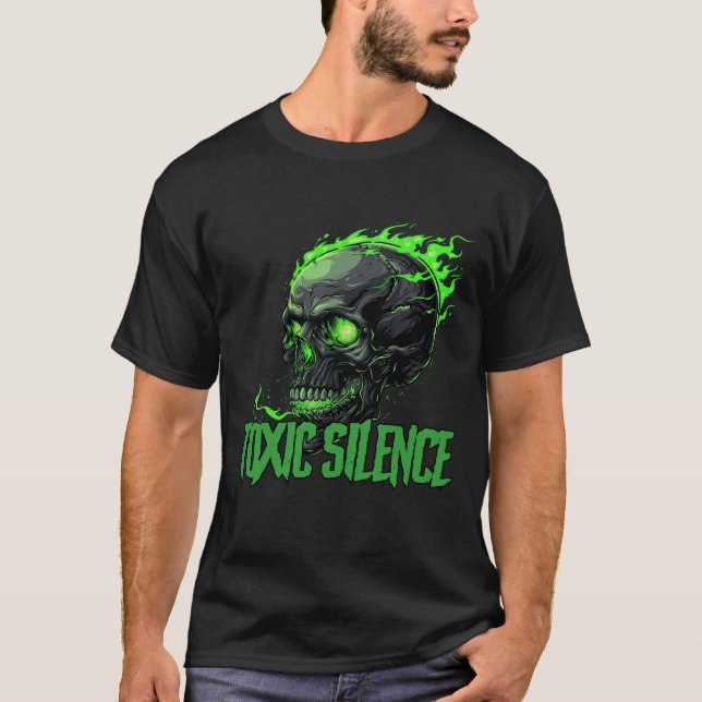 "Toxic Silence" T-shirt med logo + text (Frente)