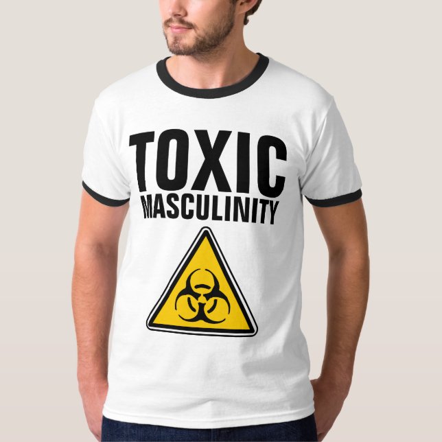 TÓXICO MASCULINIDADE T-Shirts masculinas com curio (Frente)