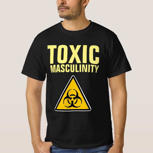 TÓXICO MASCULINIDADE T-Shirts masculinas com curio (Frente)