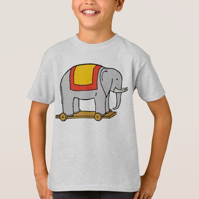 Toy Elephant Vintage Art T-Shirt (Frente)