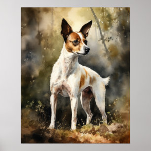 Toy Fox Terrier Dog Art Impressão