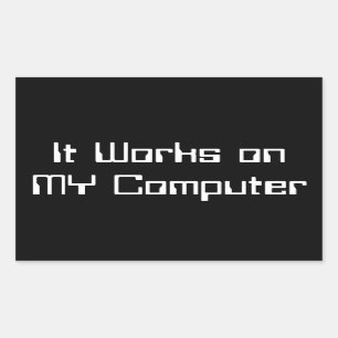 Trabalha em MINHA arte da etiqueta do computador