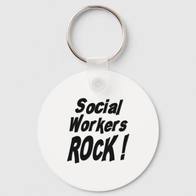 Trabalhadores Sociais Rock! Chaveiro (Frente)