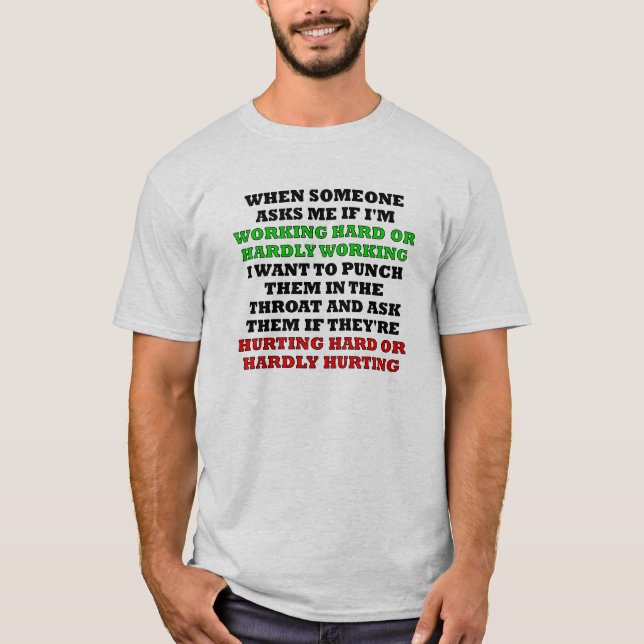 Trabalhando Duro ou Mal Trabalhando Camiseta Diver (Frente)