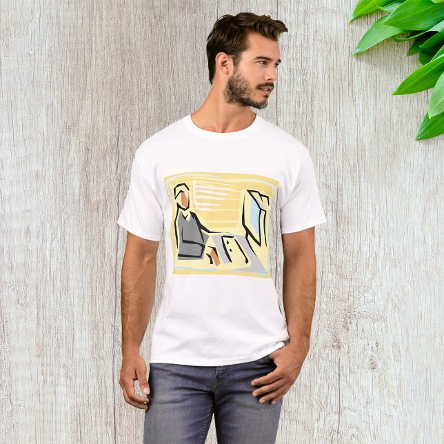 Trabalhando Em Computador Mens T-Shirt (Criador carregado)