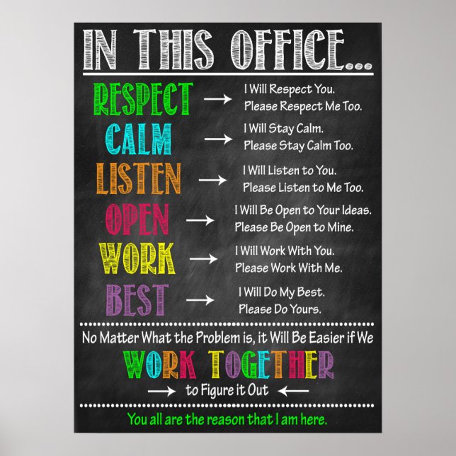 Trabalhar juntos no Office Classroom Poster (Frente)