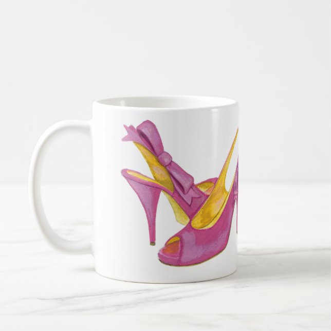 "Trabalhará para caneca de café cor-de-rosa dos (Esquerda)