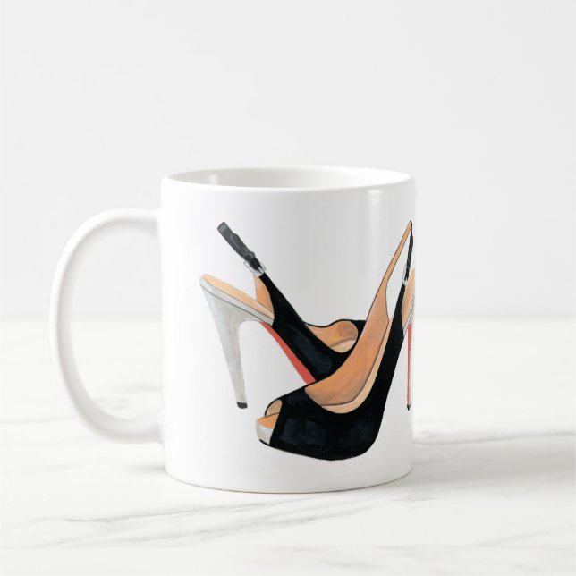 "Trabalhará para caneca de café preta dos saltos (Esquerda)