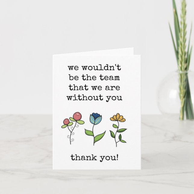 Trabalho, Colaborador, Cartão de Apreciação de Equ (Frente)