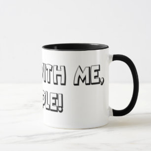 Trabalho comigo pessoas da caneca